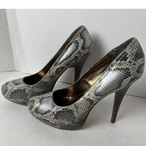 Steve Madden Snakeskin Platform Heels 5.5” Stiletto Size 10